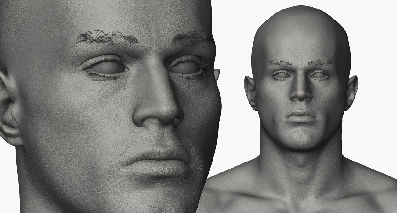 Zbrush man face 3d model download
